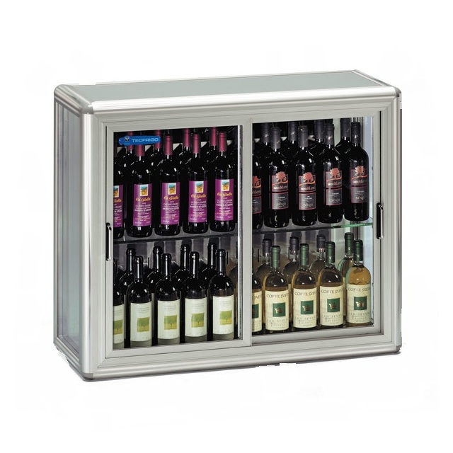Vitrina de vinuri Tecfrigo SNELLE WINE 200 SG,capacitate 680 l, temperatura +5/+9/+18°C, maro
