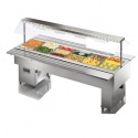 Vitrina frigorifica ingrediente ISOLA 6.0 M BM INOX, temperatura +30/+90°C, argintiu