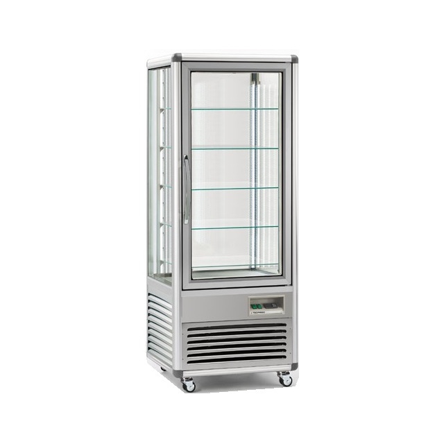 Vitrina frigorifica de cofetarie Tecfrigo Snelle 505 BTQ BIS, capacitate 500 l, temperatura +5/-18°C, argintiu