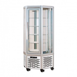 Vitrina frigorifica de cofetarie Tecfrigo Snelle 630 R, capacitate 570 l, temperatura +4/+10°C, argintiu