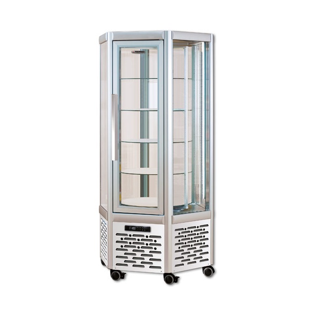 Vitrina frigorifica de cofetarie Tecfrigo Snelle 630 RBT BIS, capacitate 570 l, temperatura +5/-18°C, argintiu