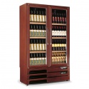 Vitrina de vinuri Tecfrigo Enoprestige 600 2TV, capacitate 600 l, 2 zone temperatura +5+16 / +16+18°C, lemn nuc