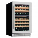 Vitrina vinuri incorporabila Tecfrigo Sommelier 80 Plus, capacitate 190 l, 2 zone temperatura +12+20/ +5+12, negru