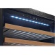 Vitrina vinuri incorporabila Tecfrigo Sommelier 80 Plus, capacitate 190 l, 2 zone temperatura +12+20/ +5+12, negru