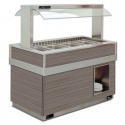 Vitrina frigorifica calda FUTURA 6, temperatura +4/+10C, lemn pin