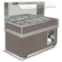 Vitrina frigorifica calda FUTURA MURALE 6, temperatura +4/+10C, lemn pin