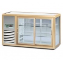 Vitrina orizontala expunere patiserie Tecfrigo ORIZONT 200 SS, temperatura +4/+10 °C, auriu/argintiu