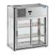 Vitrina frigorifica expunere Tecfrigo LINUS 150, capacitate 160 l, temperatura +4/+10º C, argintiu