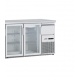 Vitrina frigorifica orizontală Tecfrigo BBX 2V TOP Glass, cu blat de lucru, capacitate 340 l, temperatura +4/+8, argintiu