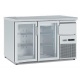 Vitrina frigorifica orizontală Tecfrigo BBX 2V TOP Glass, cu blat de lucru, capacitate 340 l, temperatura +4/+8, argintiu