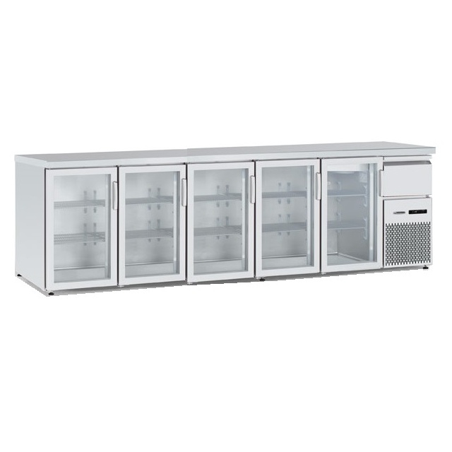 Vitrina frigorifica orizontală Tecfrigo BBX 5V TOP Glass, cu blat de lucru, capacitate 940 l, temperatura +4/+8, argintiu