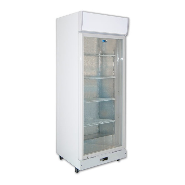 Vitrina frigorifica bauturi Tecfrigo C 600 GC, cu caseta luminoasa, capacitate 480 L, temperatura +3/+10º C, alb