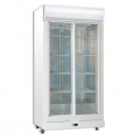 Vitrina frigorifica bauturi Tecfrigo C 700 GC SS, cu caseta luminoasa, capacitate 682 L, temperatura +3/+10º C, alb