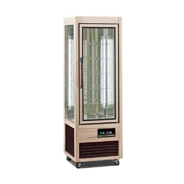 Vitrina frigorifica cofetarie Tecfrigo Saloon 350 R, capacitate 350l, temperatura +4/+10 ºC, lemn natur