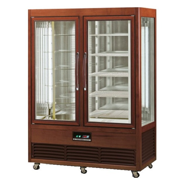 Vitrina frigorifica cofetarie Tecfrigo Saloon 1010RG, capacitate 1000l, temperatura +4/+10 ºC, lemn nuc