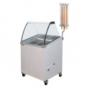 Vitrina frigorifica inghetata Tecfrigo PRIMERA 3, putere 190W, temperatura -12/-22ºC, alb