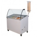 Vitrina frigorifica inghetata Tecfrigo PRIMERA 5, putere 220W, temperatura -12/-22ºC, alb