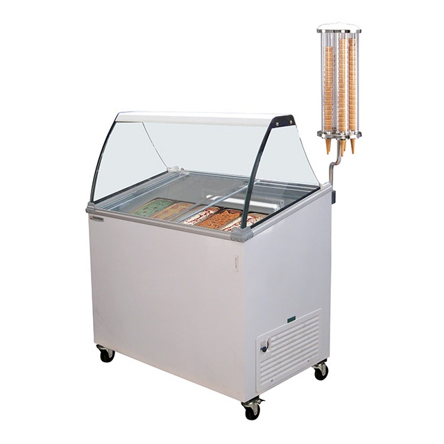 Vitrina frigorifica inghetata Tecfrigo PRIMERA 7, putere 300W, temperatura -12/-22ºC, alb