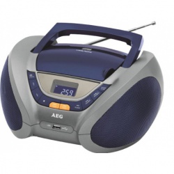 Radio casetofon cu cd, AEG SR 4358 , Blue