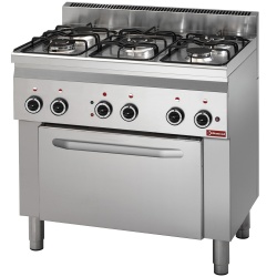 Aragaz profesional electric Diamond C5FV6-BP Base 600 cu convectie