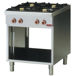 Aragaz profesional pe gaz Diamond G65/4BP7-EC Base 650 cu 4 arzatoare