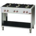 Aragaz profesional pe gaz Diamond G65/6BP11-EC Base 650 cu 6 arzatoare cu spatiu deschis