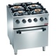 Aragaz profesional pe gaz Diamond C4GFEV7-SP Base 700 cu 4 arzatoare si cuptor electric
