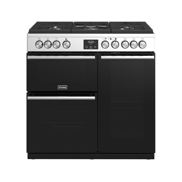 Aragaz pe gaz Stoves Precision Deluxe S900DF GTG cu 5 arzatoare cu sticla, cuptor multifuncțional
