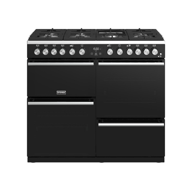Aragaz pe gaz Stoves Precision Deluxe S900DF GTG cu 5 arzatoare cu sticla, cuptor multifuncțional