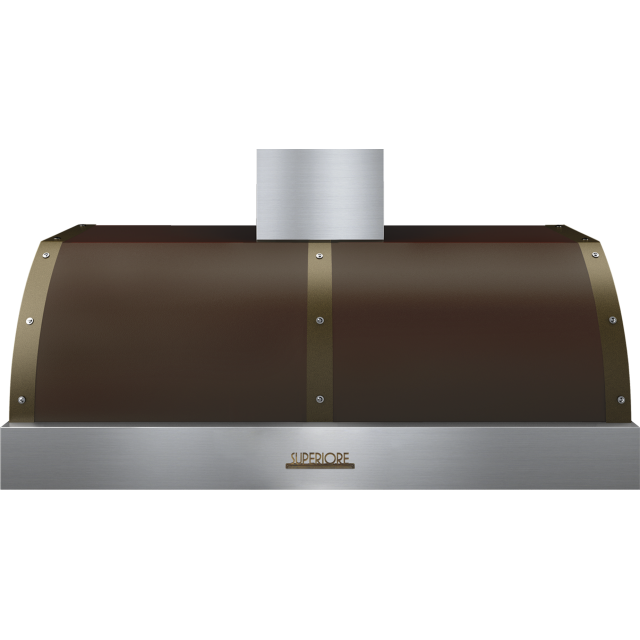 Hota perete Superiore HD48PBTMB DECO 48 ,1 motor, 900 m3/h, cotrol electronic maro mat cu finisaje crom