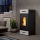 Sobă Extraflame Nordica Caminetti Montegrappa TILE M MW24 cu granule pentru încălzirea apei, ermetice și ventilate de 24 kw