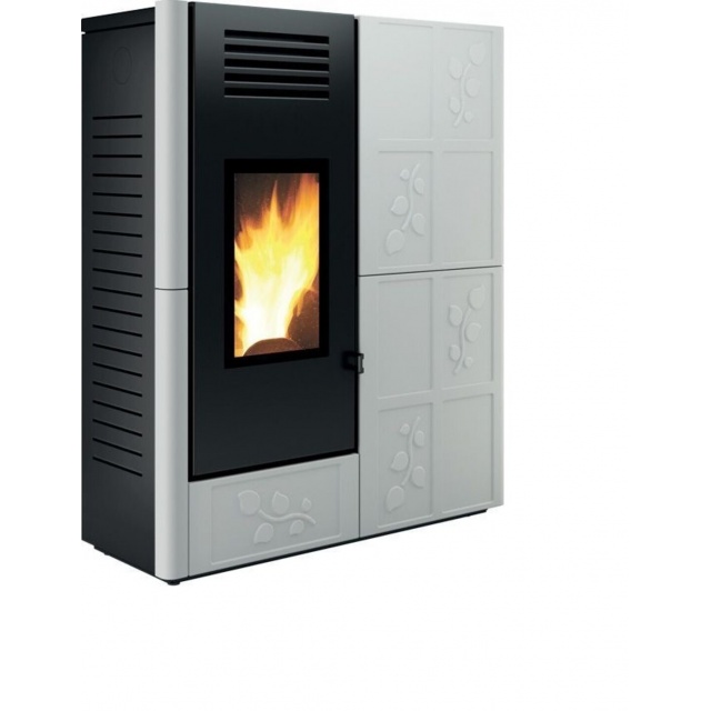 Sobă Caminetti Montegrappa FOLIA AX9 cu pelete cu aer cald 9,5 kw alb
