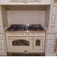 Aragaz Lofra Dolcevita RBID126MFT+E/2AEO, 120x60cm, gaz, 7 arzatoare, grill, rotisor, timer, cuptor dublu, crem