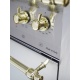 Aragaz Lofra Dolcevita RBID126MFT+E/2AEO, 120x60cm, gaz, 7 arzatoare, grill, rotisor, timer, cuptor dublu, crem