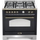 Aragaz Lofra Dolcevita RNMG96MFT/CI, 90x60 cm, gaz, 5 arzatoare, grill, aprindere electronica, timer, negru