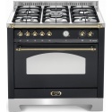 Aragaz Lofra Dolcevita RNMG96MFT/CI, 90x60 cm, gaz, 5 arzatoare, cuptor electric, grill, aprindere electronica, timer, negru