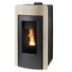 Sobă SMART Caminetti Montegrappa ATOLLO AQ32 cu pellet pentru apa de încălzire 32 kw - crema
