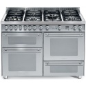 Aragaz Lofra Professional 120 P126SMFET+DMFT/2AEO, 120X60cm, 7 arzatoare, 3 cuptoare, sertar cald, rotisor, timer, inox