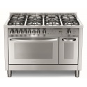 Aragaz Lofra Special120 PD126GV+E/2CI, gaz, 120X60cm, 7 arzatoare, 2 cuptoare, grill electric, timer, inox