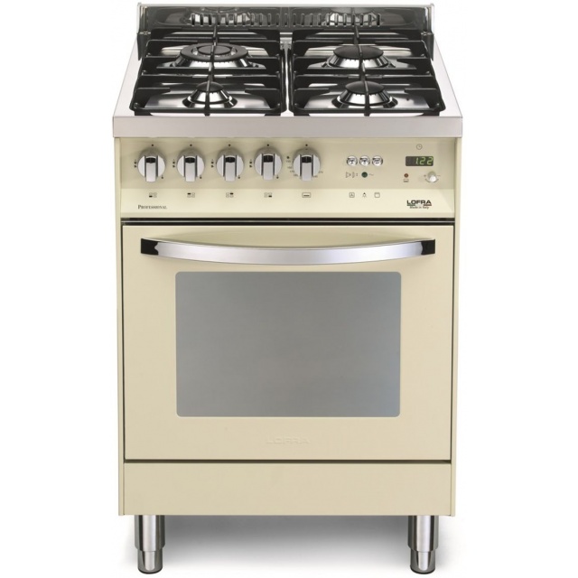 Aragaz Lofra Rainbow PBI66MFT/C, gaz, 60X60cm, 4 arzatoare, grill electric, timer, aprindere electronica, crem