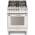 Aragaz Lofra Rainbow PBP66MFT/C, gaz, 60X60cm, 4 arzatoare, grill electric, timer, aprindere electronica, alb
