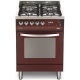 Aragaz Lofra Rainbow PR66MFT/C, gaz, 60*60cm, 4 arzatoare, grill electric, timer, aprindere electronica, rosu