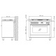 Aragaz Lofra Special100 PG106MFT/UI, gaz, 100X60cm, 5 arzatoare, aprindere electronica, grill electric, timer, inox