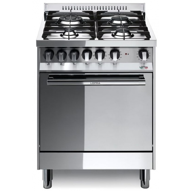 Aragaz Lofra Maxima M66MF/C, 60x60 cm, gaz, 4 arzatoare, grill electric, timer, aprindere electronica, inox