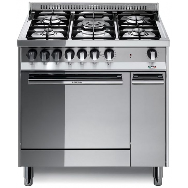 Aragaz Lofra Maxima MT86 MF/C, 80x60 cm, gaz, 5 arzatoare, grill electric, timer, aprindere electronica, inox