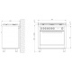 Aragaz Lofra RBI66MFT/CI, 60x60 cm, gaz, 4 arzatoare, grill, aprindere electronica, timer, crem
