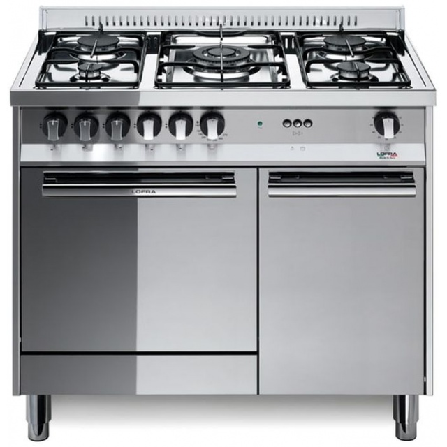 Aragaz Lofra Maxima M85G/C, 80x50 cm, gaz, 5 arzatoare, grill electric, timer, aprindere electronica, inox