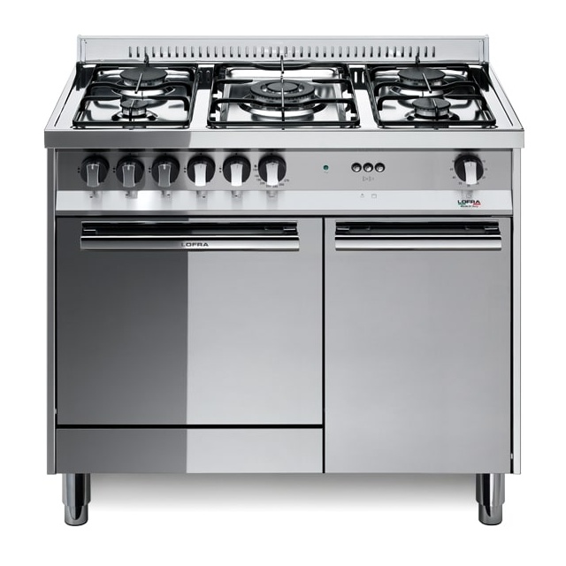 Aragaz Lofra Maxima M95G/C, 90x50 cm, gaz, 5 arzatoare, grill electric, timer, aprindere electronica, inox