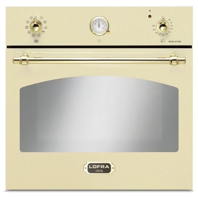 Aragaz Lofra RBI66MFT/CI, 60x60 cm, gaz, 4 arzatoare, grill, aprindere electronica, timer, crem