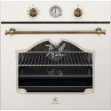 Cuptor incorporabil rustic Electrolux EOA5220AOV, 72 l, 9 functii, Autocuratare catalitica, Clasa A, Alb/Crem